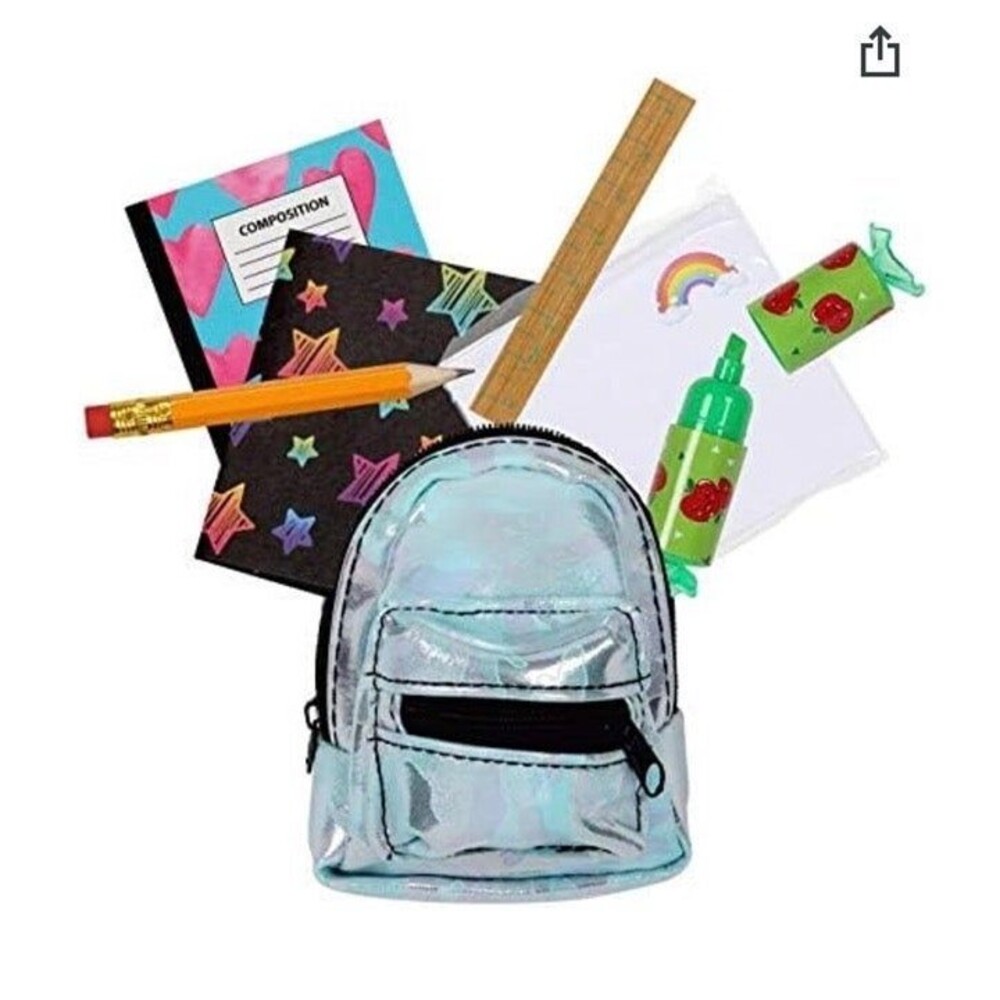 New Real Littles Backpack blue silver camo